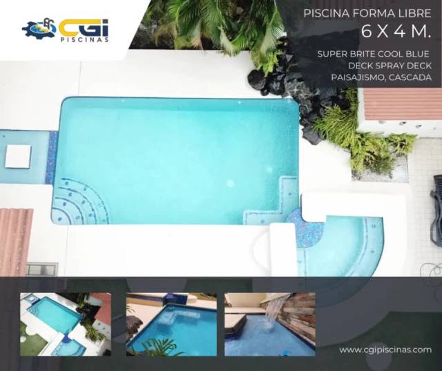 Tu espacio, tu piscina, tu estilo 💦Diseñamos esta piscina de 6 x 4 metros para crear un rincón donde el agua y el diseño se encuentran.
Acabado en SUPER Brite, borde en spray deck, cascada integrada y un entorno natural que invita a quedarse.Compacta, moderna y pensada para disfrutar todos los días.
Hecha con precisión, diseño y ese toque único de CGI Piscinas Panamá.📲 WhatsApp: 6502-8070
🌐 www.cgipiscinas.com