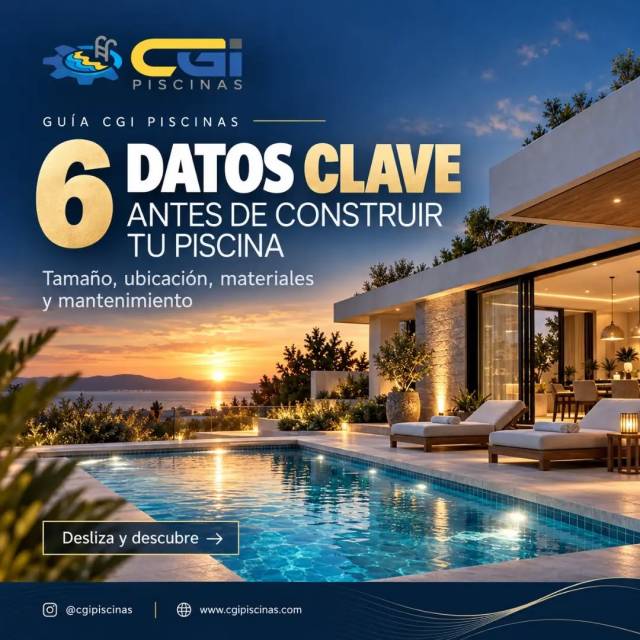 Antes de construir una piscina, hay decisiones que influyen directamente en la comodidad, el mantenimiento y el resultado final.¿Conviene ubicarla cerca o lejos de la casa?
¿Cuánto sol recibe el área?
¿Qué vegetación existe alrededor?
¿Qué tamaño y profundidad son realmente adecuados?
¿Qué materiales conviene utilizar?En CGI Piscinas planificamos cada proyecto desde el diseño inicial para que la piscina no solo se vea bien, sino que funcione correctamente durante muchos años.Esta guía resume 6 puntos clave que vale la pena considerar antes de comenzar.Guarda este carrusel si estás pensando construir tu piscina y compártelo con alguien que esté planificando la suya.CGI Piscinas — Diseño que cobra vida.
WhatsApp: 6581-4415
www.cgipiscinas.com⁠